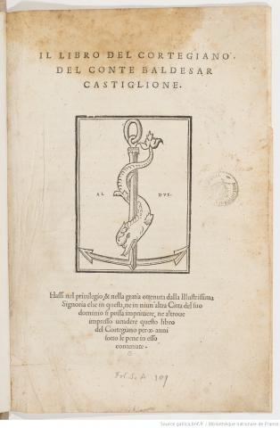 Image for Baldassare Castiglione, The Book of the Courtier (1528)